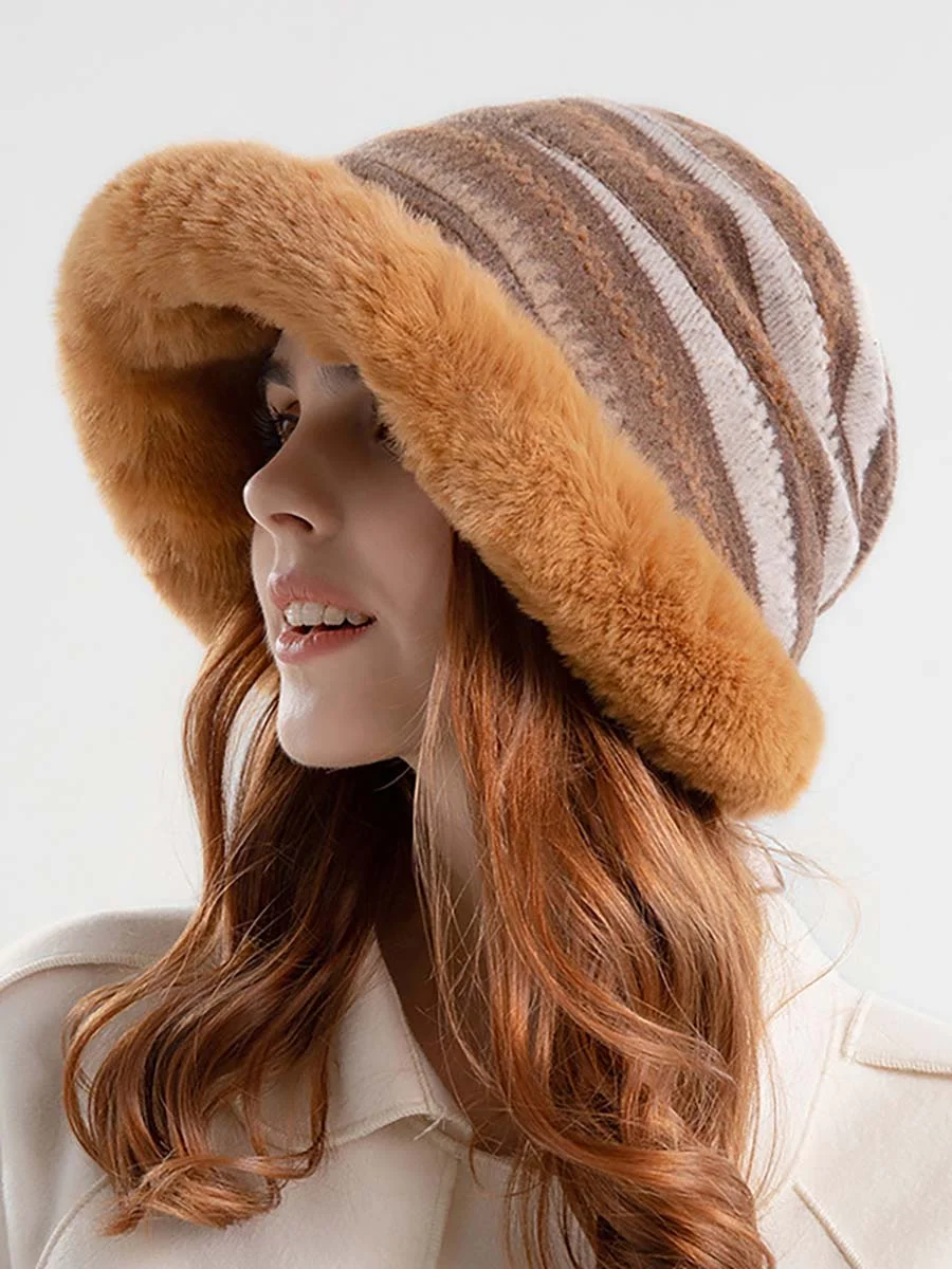 Women's Knit Wool Lined Hat