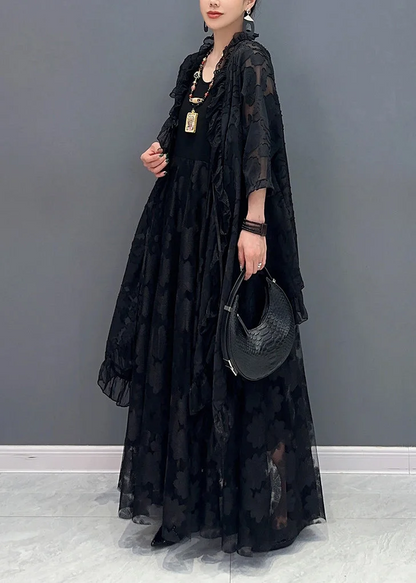 Women's ruffled lace tie splicing lace two-piece set Spring