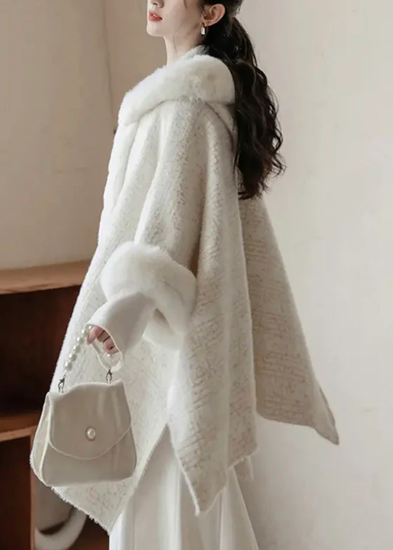 Women's Plus Size Hooded Fur Patchwork Mink Knitted Cardigan