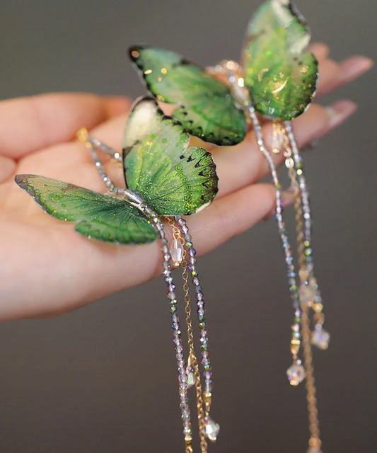Butterfly Tassel Drop Earrings