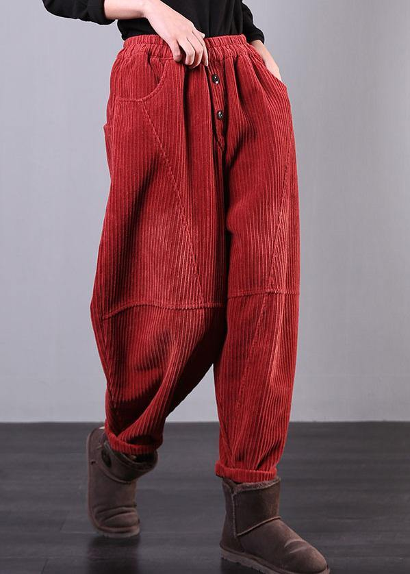 Women's Plus Size Corduroy Pockets Cotton