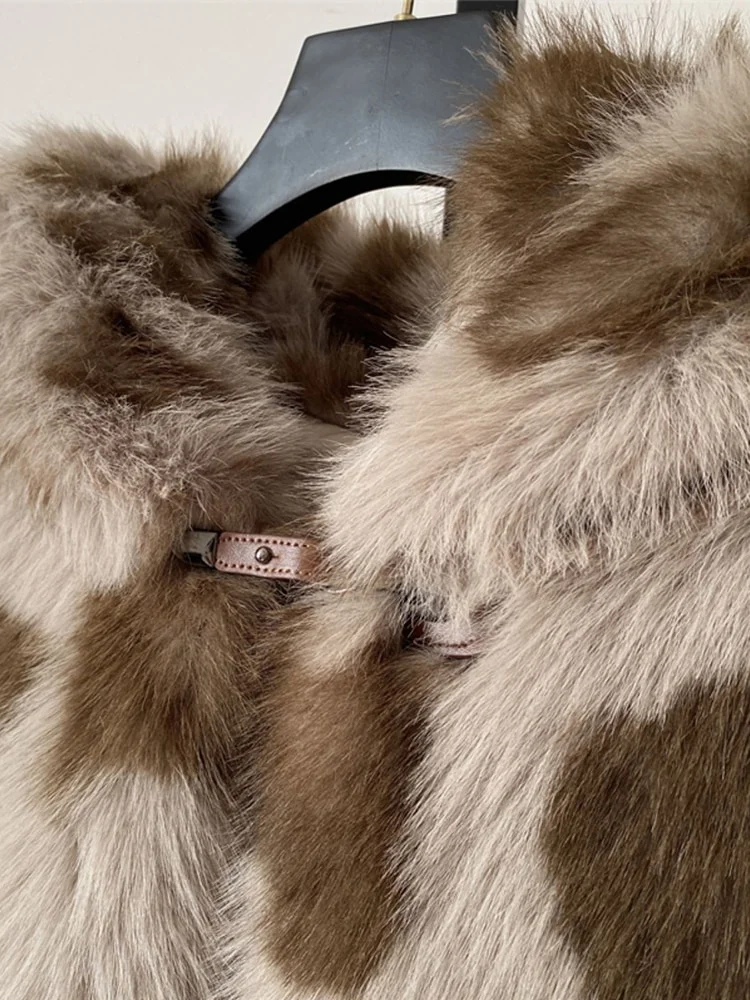 Hooded Long Sleeve Thick Faux Fur Puffy Coat