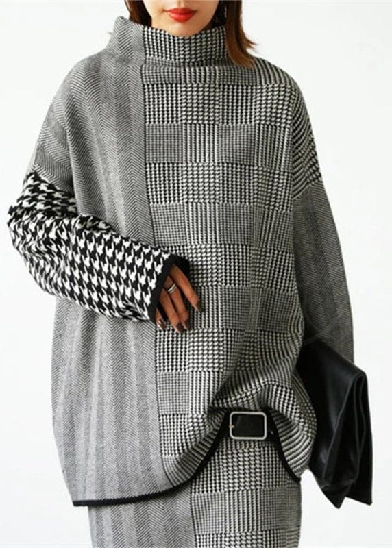 High Neck Green Pullover Sweater
