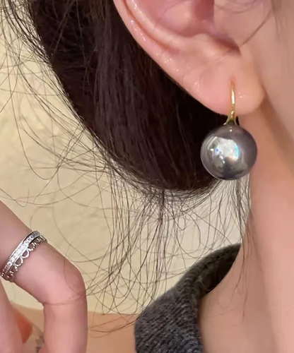 Elegant Silver Alloy Pearl Earrings