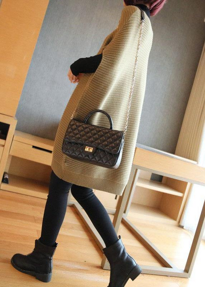 Women's Plus Size Crew Neck Fashion Patchwork Knit
