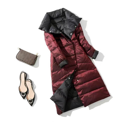Women's winter down jacket women thickened double layer snow down jacket