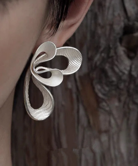 Women's Matching Sterling Silver Double Cloud Earrings