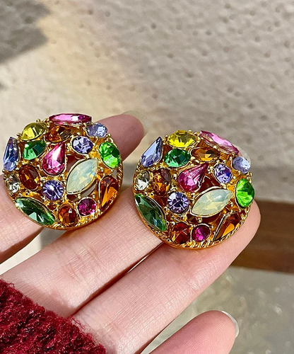 Personalized Geometric Color Clash Earrings