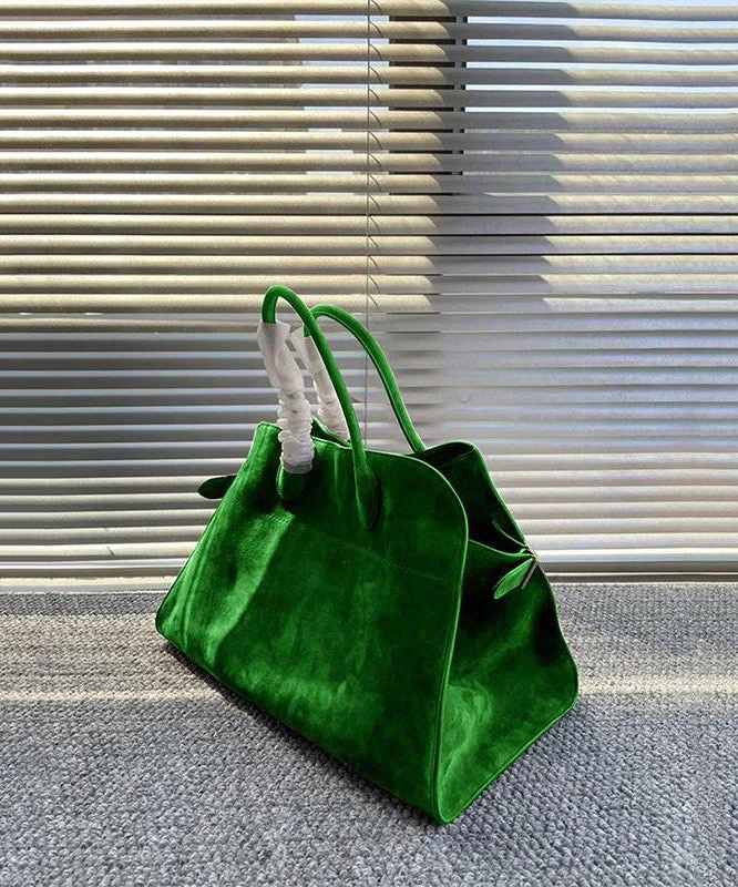 Women's Boho Green Large Capacity Suede Tote Bag
