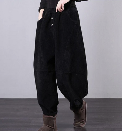 Women's Plus Size Corduroy Pockets Cotton