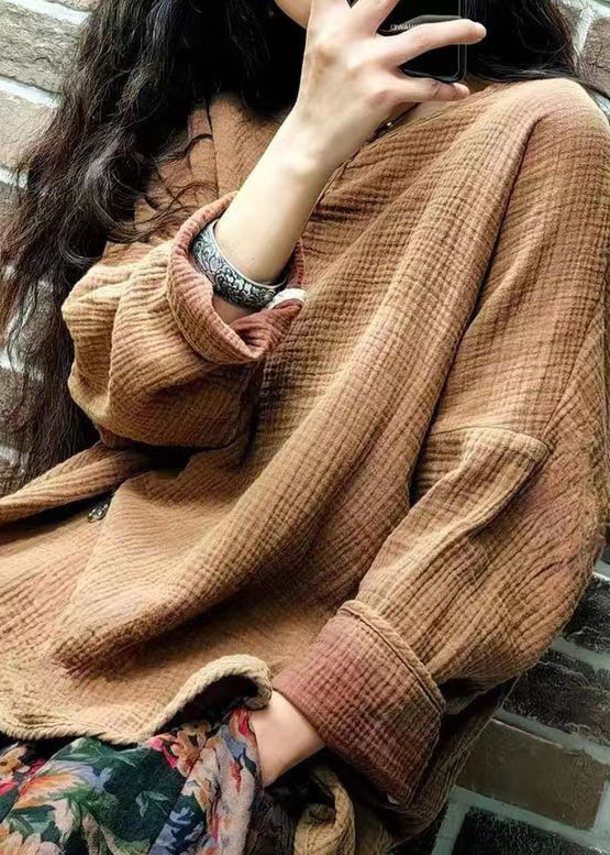 Loose Plus Size O Neck Patchwork Cotton Sleeve Top