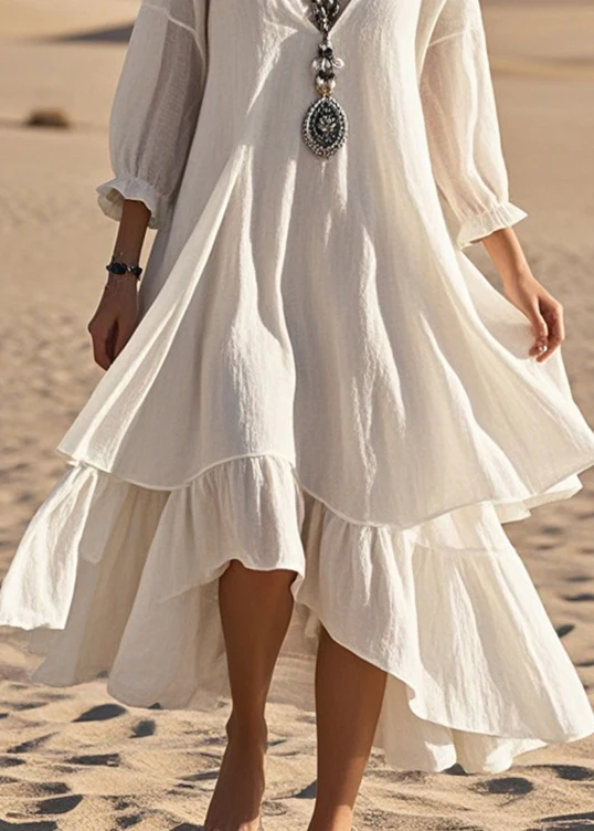 Women's Original Oversized Patchwork Cotton Dress Spring