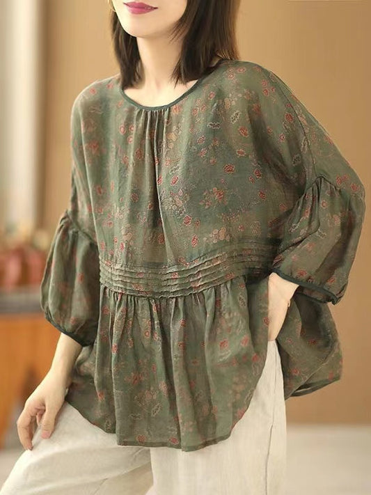 Vintage hemp loose fit thin shirt