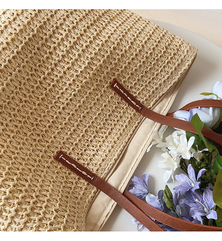Women's DIY Handbag Straw Tote Spring