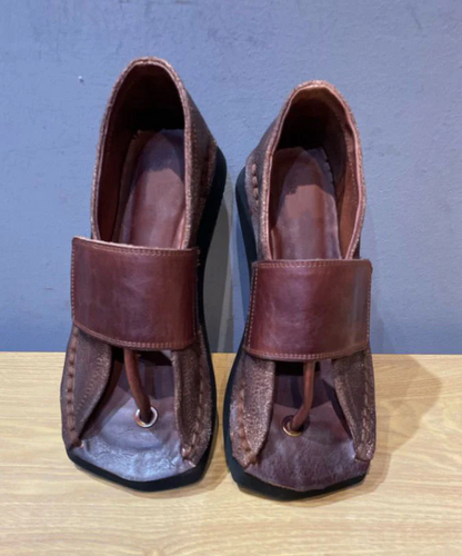 Chocolate Flip Flops Cowhide