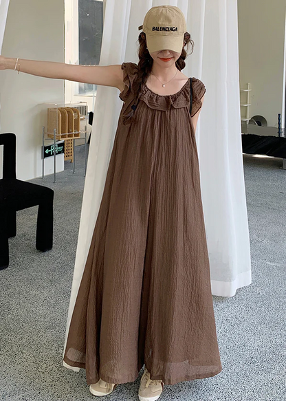 Elegant Ruffle High Waist Sleeveless Jumpsuit