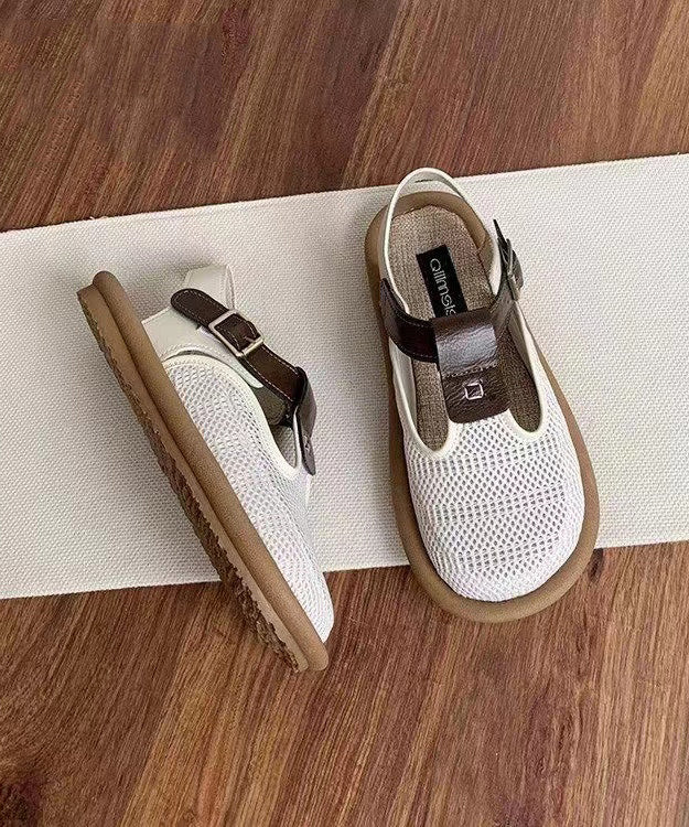 Women's Beige Breathable Mesh Patchwork Hiking Sandals
