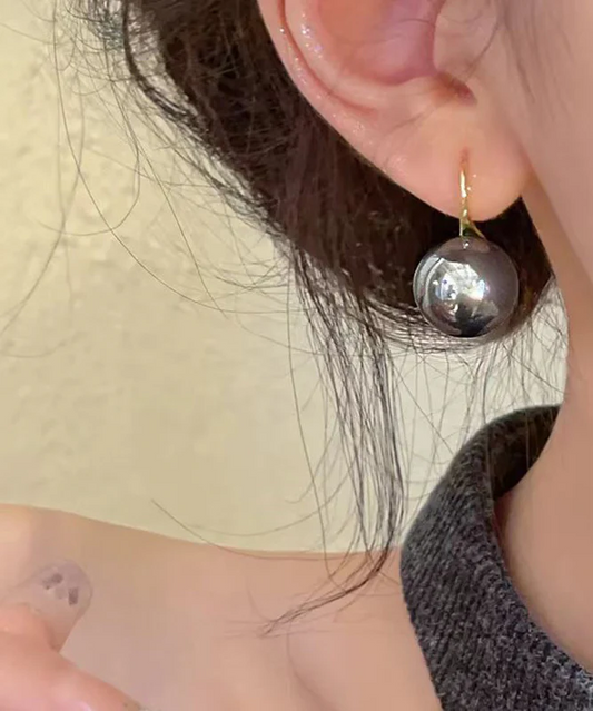 Elegant Silver Alloy Pearl Earrings