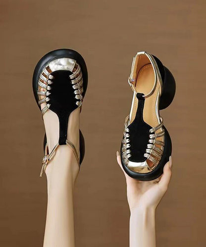 Fashion Face Comfort Patchwork Cutout Sandals