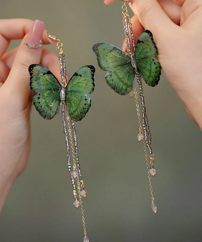 Butterfly Tassel Drop Earrings