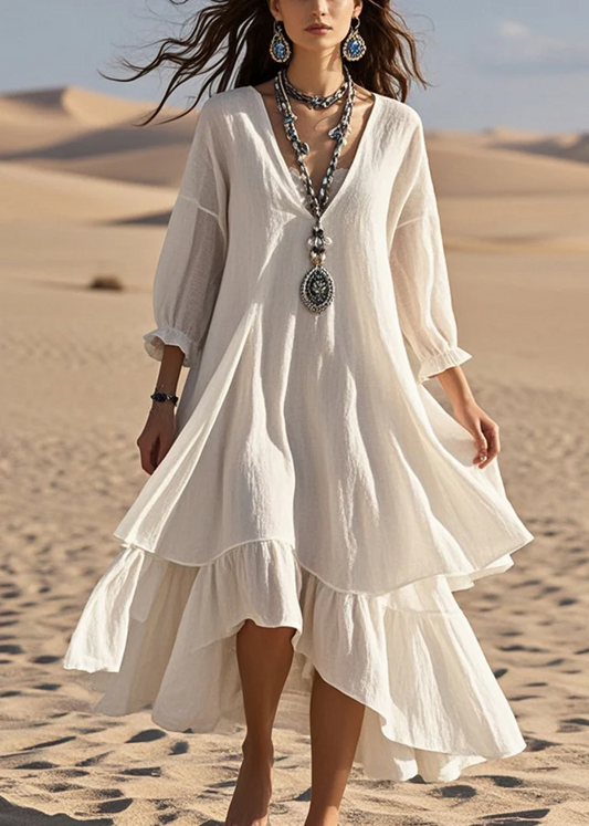 Women's Original Oversized Patchwork Cotton Dress Spring