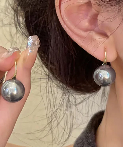 Elegant Silver Alloy Pearl Earrings
