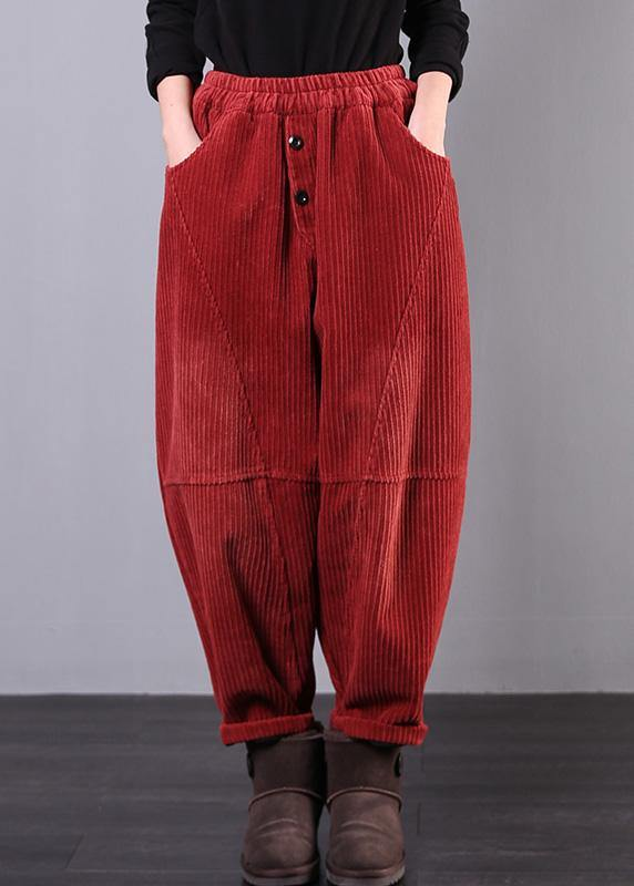 Women's Plus Size Corduroy Pockets Cotton