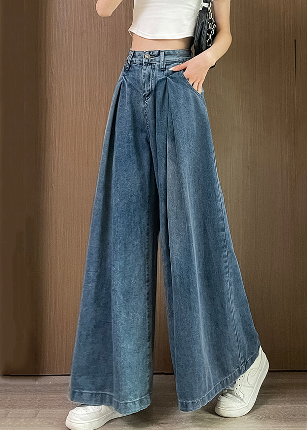 Pocket High Waist Jeans Blue