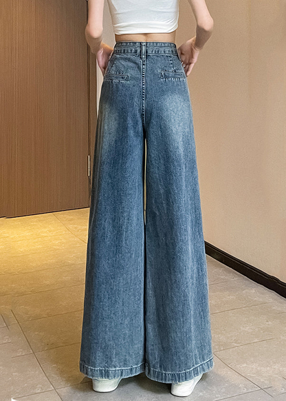 Pocket High Waist Jeans Blue