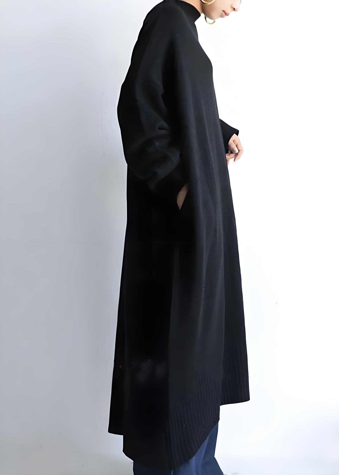 Italian Long Knit Dress High Neck Spring