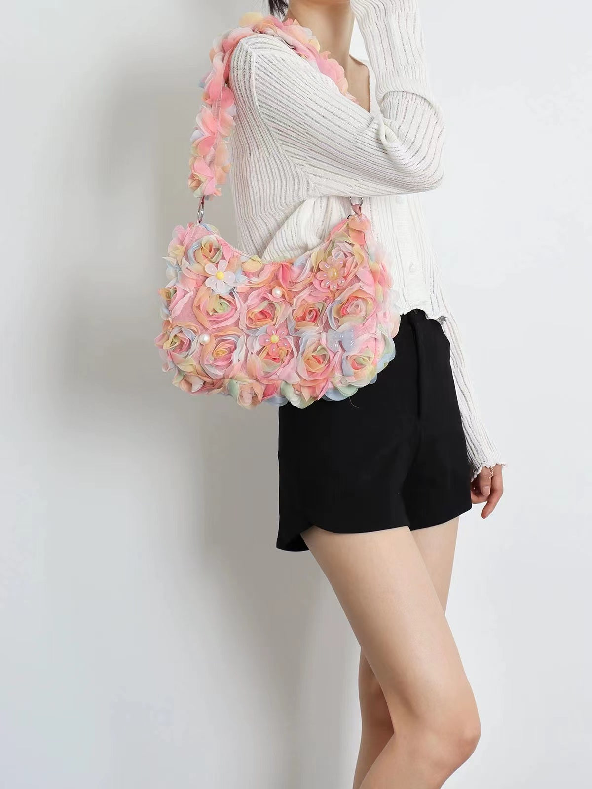 Peplum Lace Floral Crossbody Bags