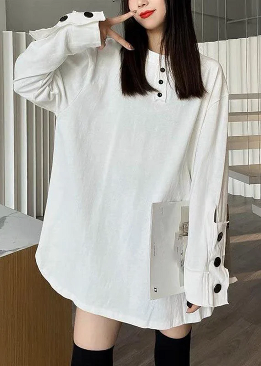 Women's Plus Size Patchwork Button Up Long Sleeve Sweatshirt