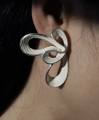 Women's Matching Sterling Silver Double Cloud Earrings