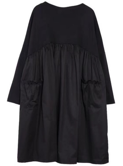 Elegant Italian Fabric Patchwork Dress