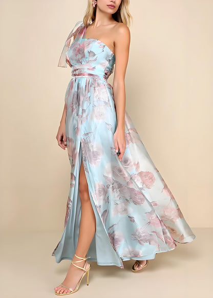Light Purple Asymmetric Side Split Chiffon Sleeveless Party Dresses Holiday Party Holiday Dresses Dresses Long Dresses