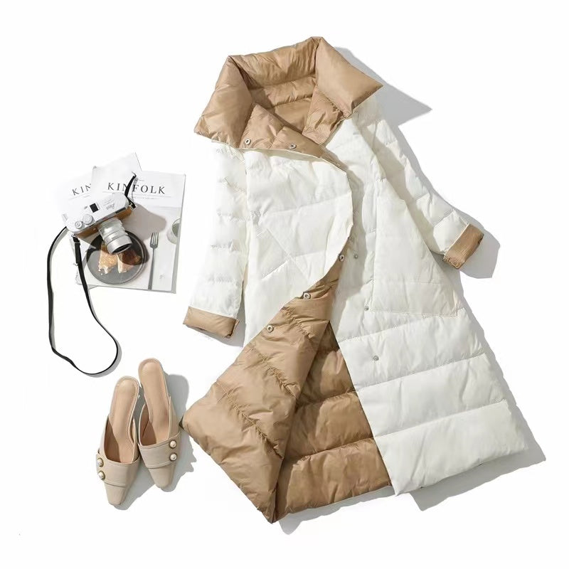 Women's winter down jacket women thickened double layer snow down jacket
