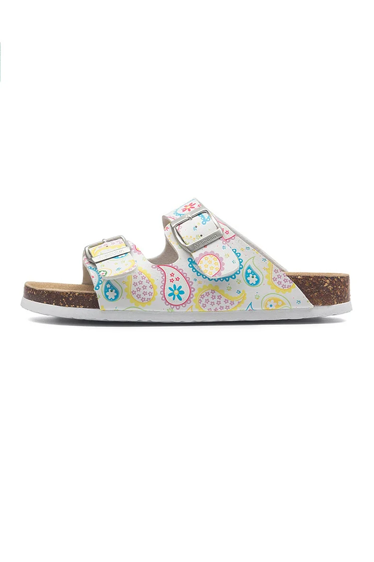 Women's Beach Floral Vacation Fruit Pattern Buckle Birkenstock Sandals