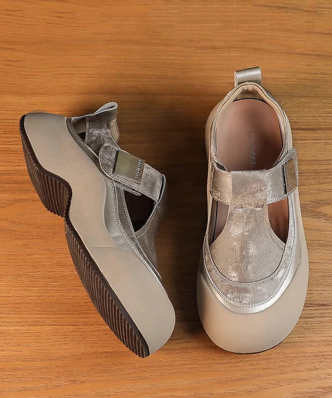 Women's Party Travel Apricot Hollow Out Breathable Thick Bottom Sandals