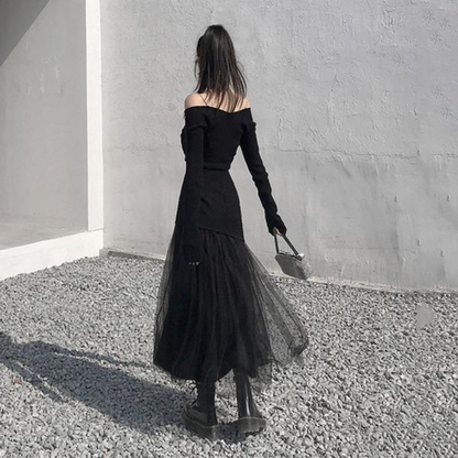 Original Fashion High Waist Mesh Patchwork Half Body Skirt
